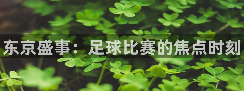 东京盛事：足球比赛的焦点时刻